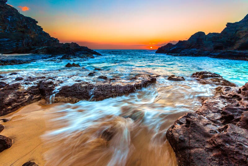 Hawaiian Sunrise stock images