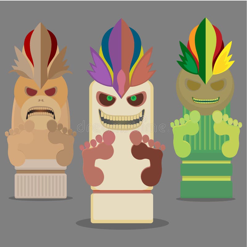 Hawaiisches coctail keramischer TIKI Becher stock abbildung Hawaiisches coctail keramischer TIKI Becher stock abbildung