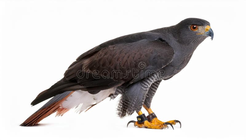 Hawk,Isolated over white background. royalty free illustration