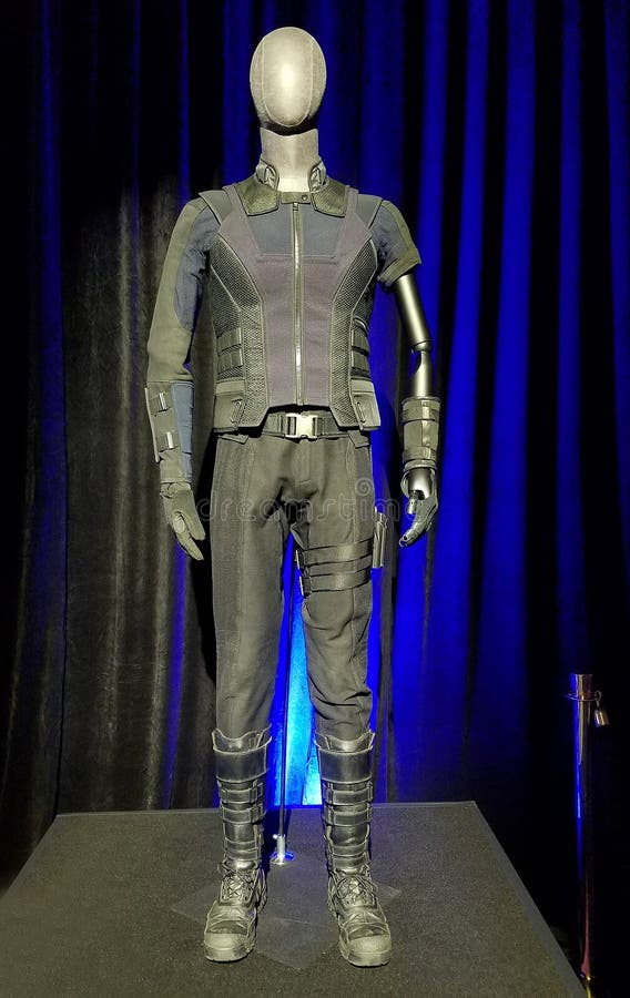 Hawkeye Costume Worn by Jeremy Renner Editorial Image - Image of benedict,  worn: 115431130