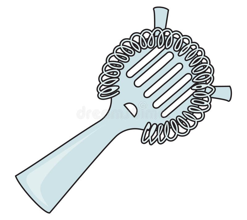 Hawthorne Strainer Bar Accessory. Handdrawn Doodle Cartoon Style