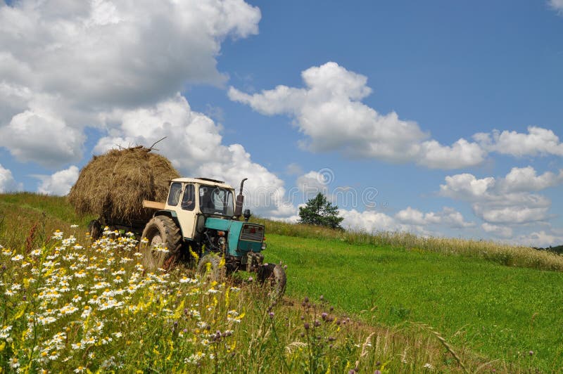 Hay transportation.