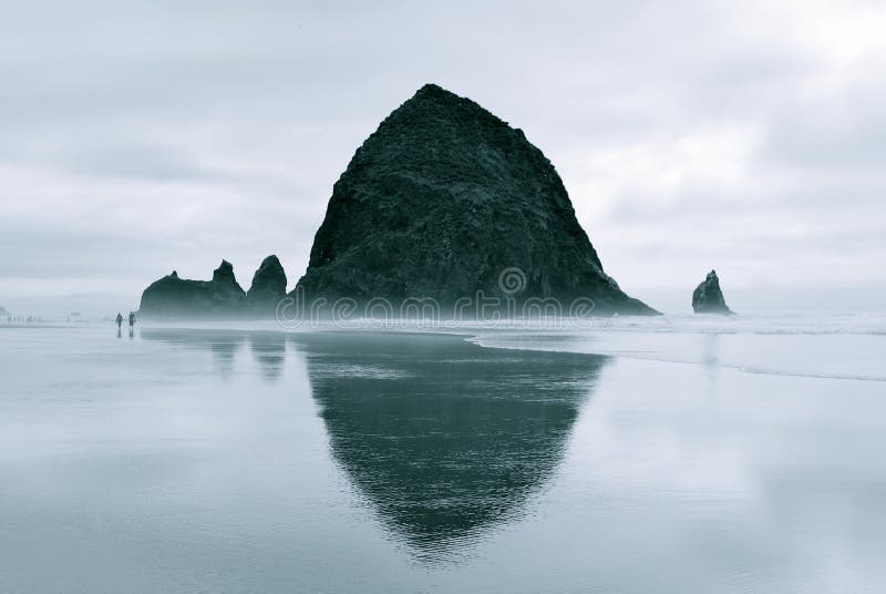 Haystack Rock on a Cloudy Day