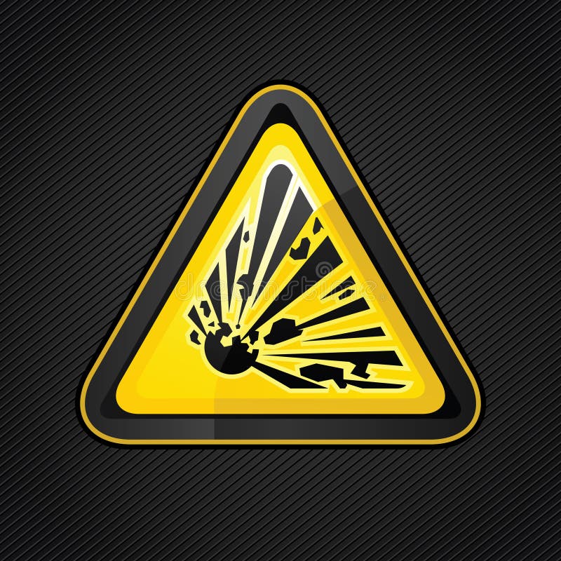  Hazard  Warning  Triangle Explosive Sign  Stock Vector 