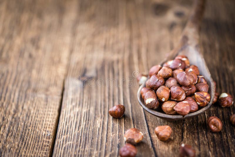 Hazelnut Kernels (selective Focus; Closeup Shot) Stock Image Image