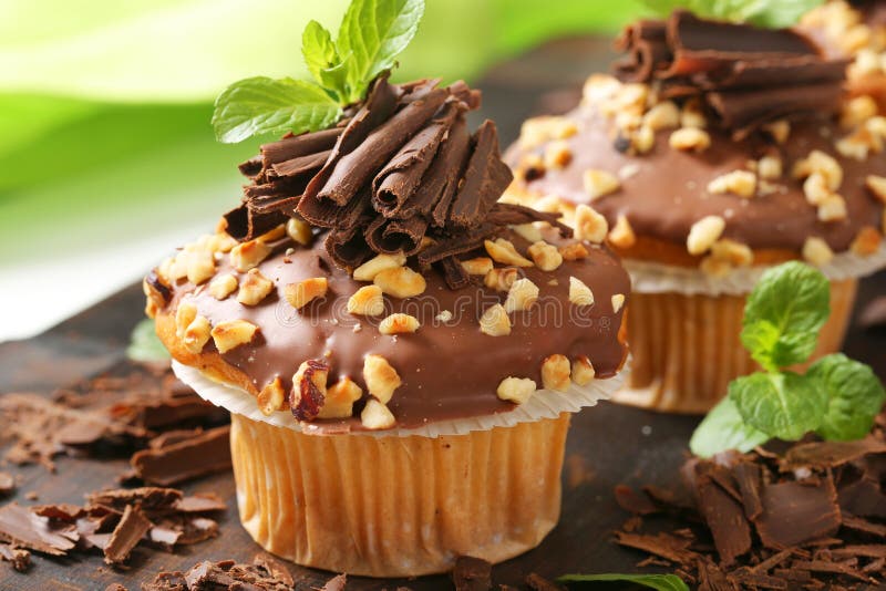 Hazelnut muffins stock image. Image of delicious, hazelnut 39368357