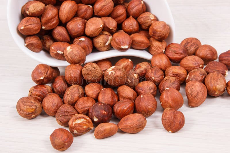 Hazelnuts As Source Healthy Vitamins and Minerals, Nutritious Eating