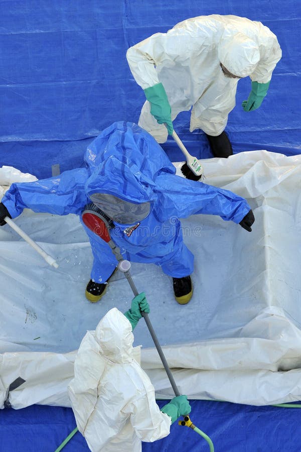 Hazmat crew royalty free stock photography Hazmat crew royalty free stock photography
