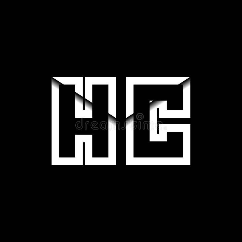 HC Monogram Envelope Shape Style royalty free illustration
