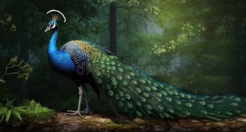 Hd Wallpapers of Peacock in the Forest, Stock Image - Image of neck
