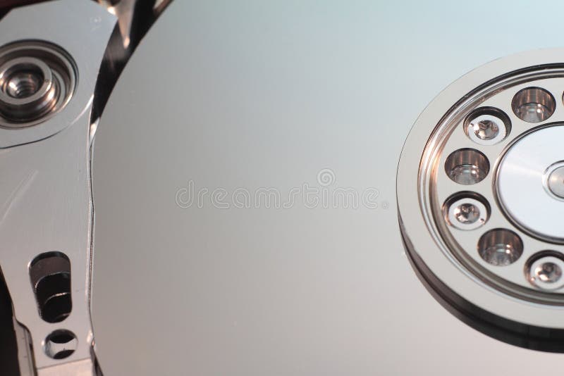 Close up of a hard-drive and components. Close up of a hard-drive and components