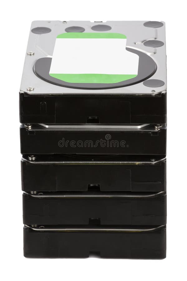 HDD Vários discos rígidos no fundo branco isolado imagens de stock HDD Vários discos rígidos no fundo branco isolado imagens de stock