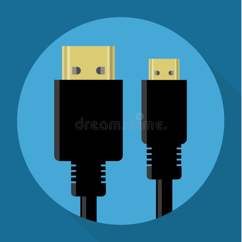 HDMI cable icon vector stock vector. Illustration of pixel 108819138