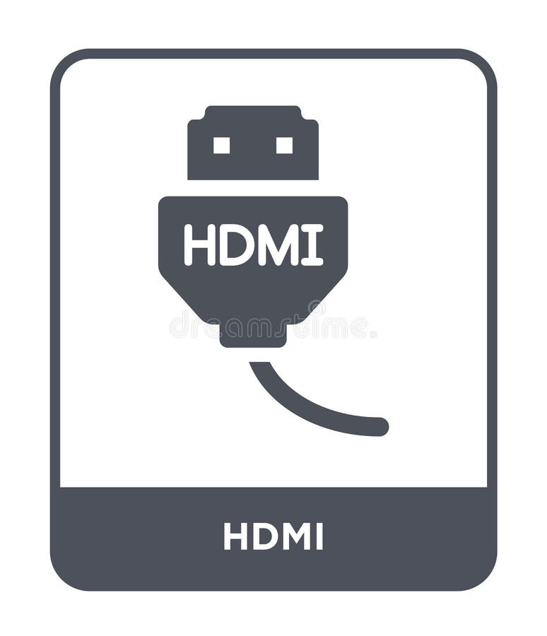 hdmi icon in trendy design style. hdmi icon isolated on white background. hdmi vector icon simple and modern flat symbol for web