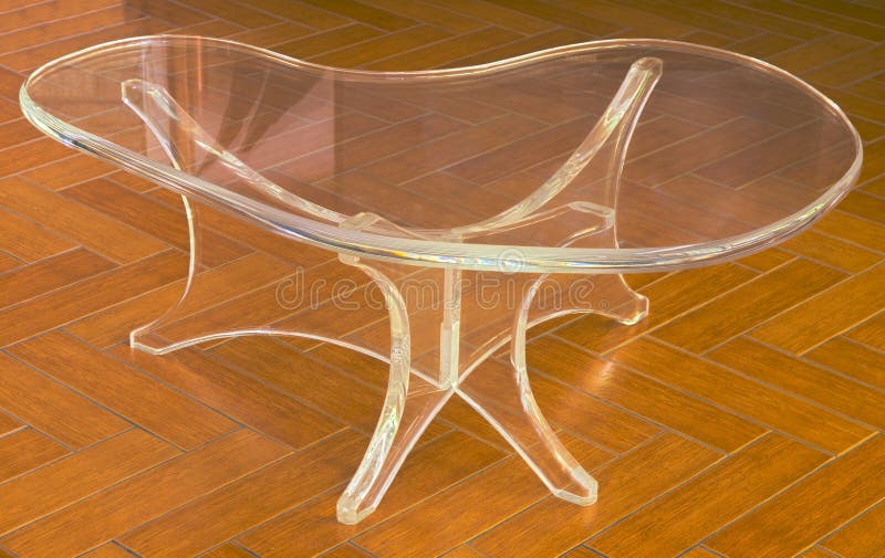 HDR clear acrylic modern table