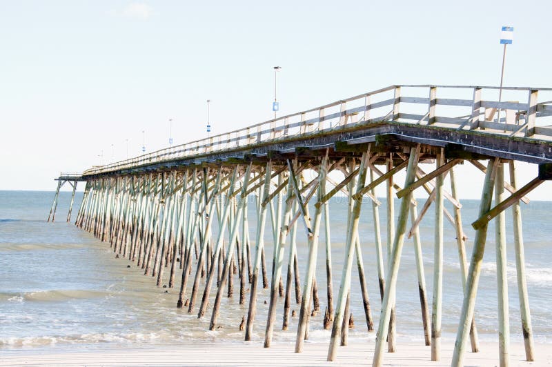 HDR Image of Pier in Carolina Beach, NC Stock Photo Image of blue