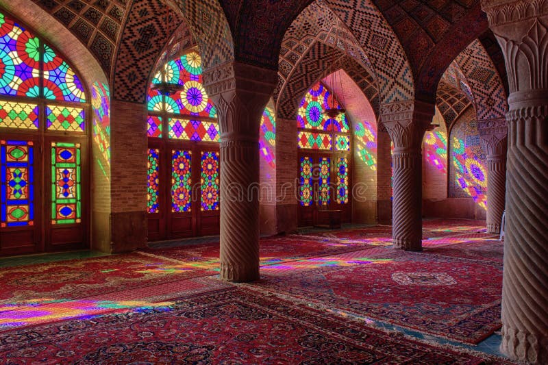 HDR van Nasir al-Mulk Mosque in Shiraz, Iran