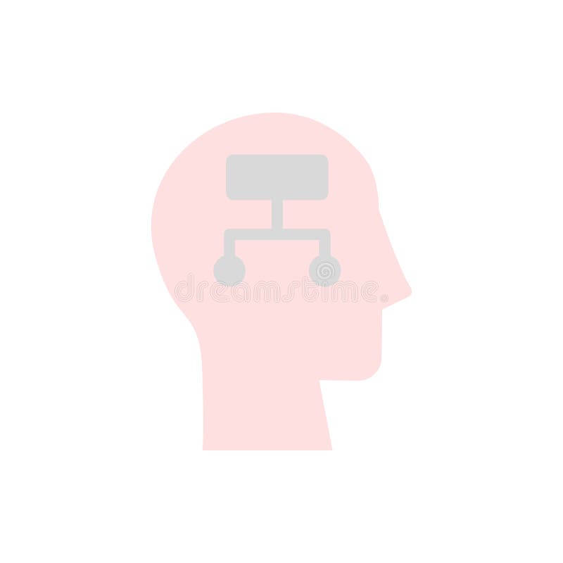 Head analysis icon. Simple color vector elements of brain process icons for ui and ux, website or mobile application vector illustration