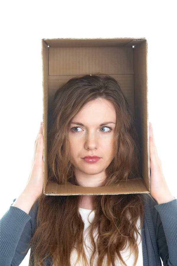 Head in box stock photo. Image of emotional, loss, claustromania 24035654