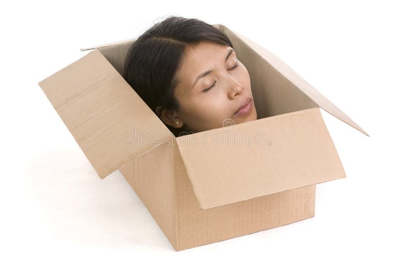 Head in box series Dead stock photo. Image of white 6571678