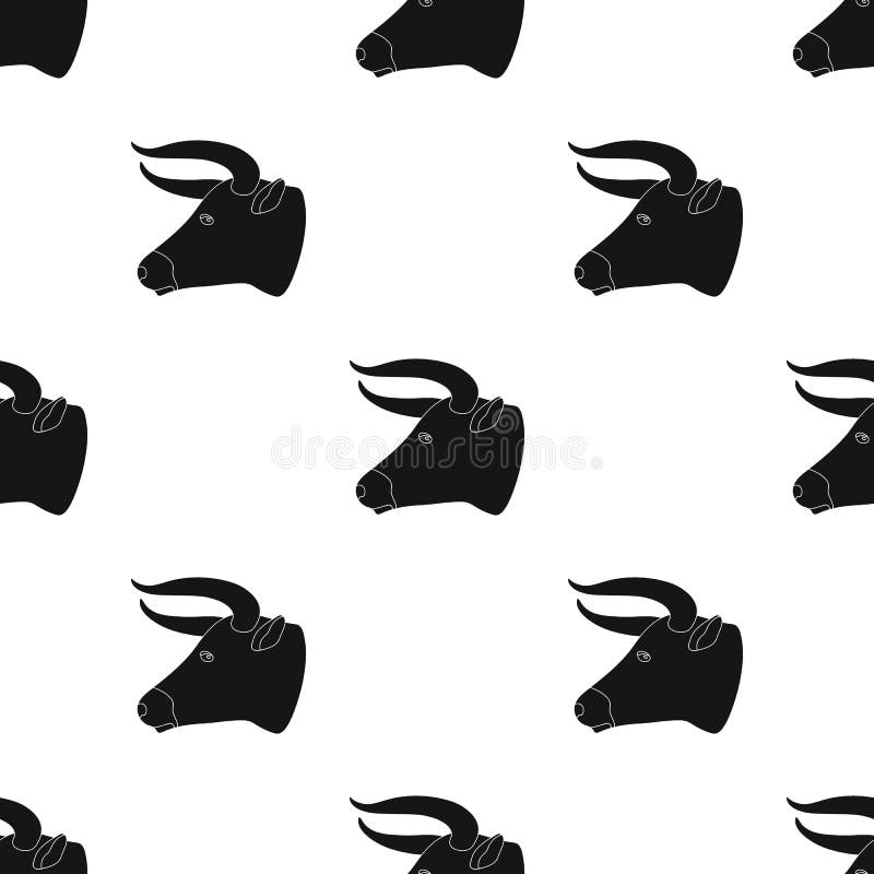 Head Of Bull Icon In Black Style Isolated On White Background. Rodeo