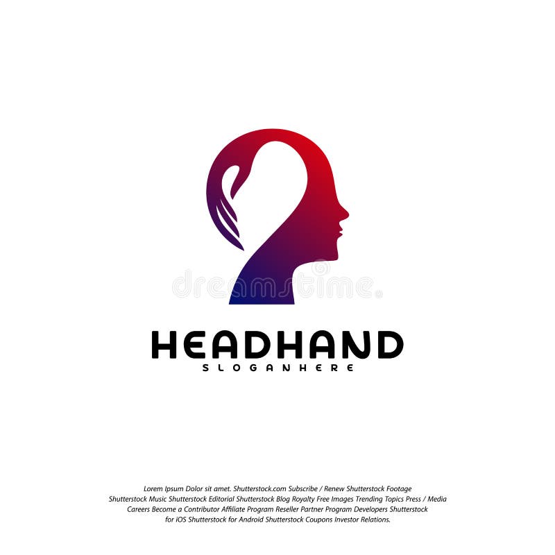 Head Care Logo Vector, Head Intelligence Logo Designs Concept Vector