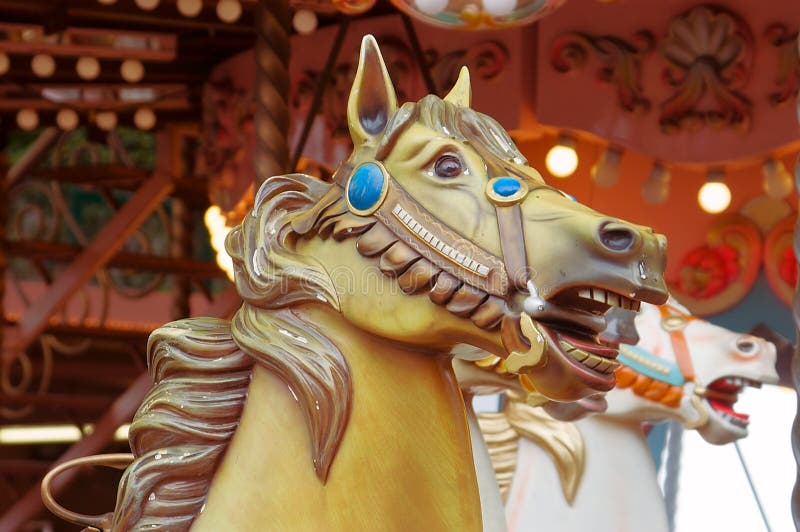 Head Of Carousel Horse Stock Images - Image: 6453514