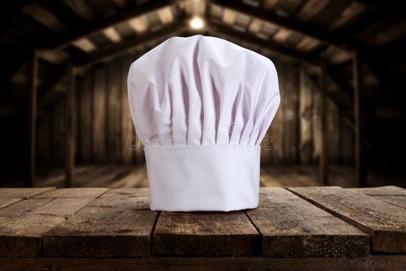 Head chef cap stock image