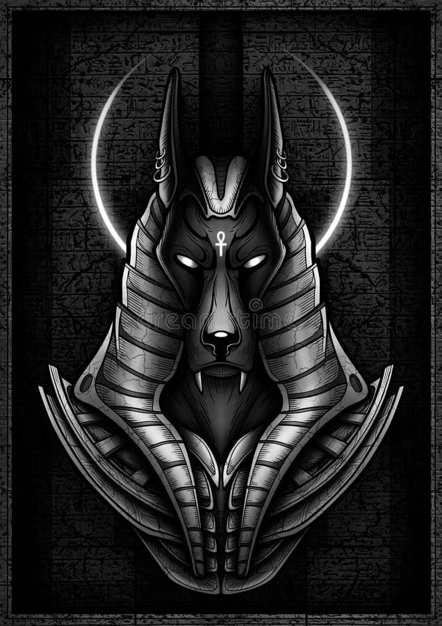 Head of a Dark Jackal - Guardian of the Scales on the Trial Osiris in the  Kingdom of the Dead. Ancient Egyptian God - Anubis Stock Vector -  Illustration of anubis, glow: 236876790