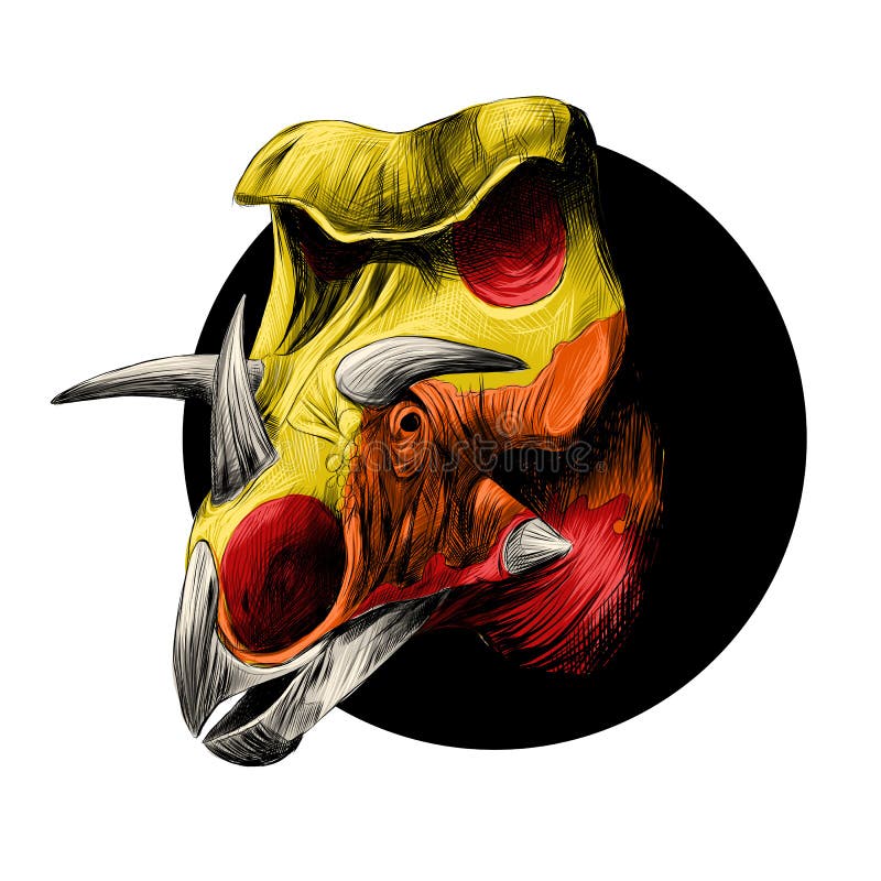 triangle head dinosaur