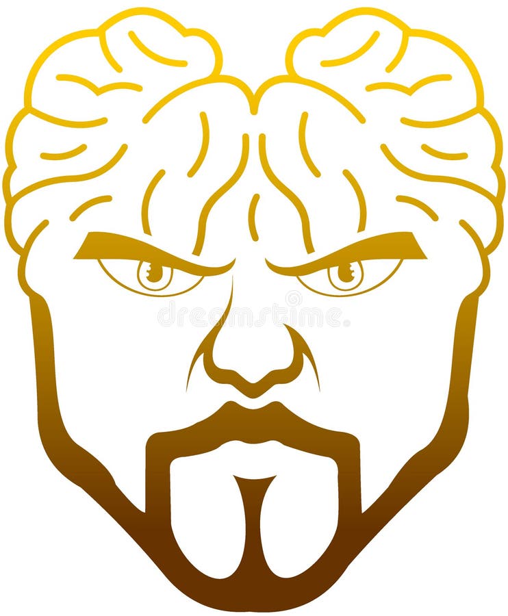 The head of the human body removes the brain royalty free illustration The head of the human body removes the brain royalty free illustration