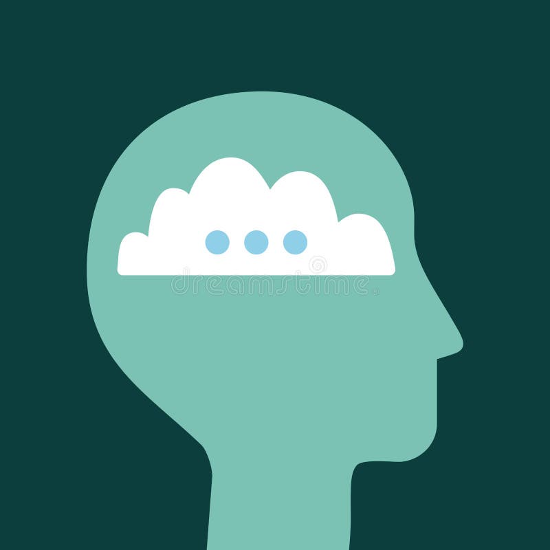 Head konturmening stock illustrationer Head konturmening stock illustrationer