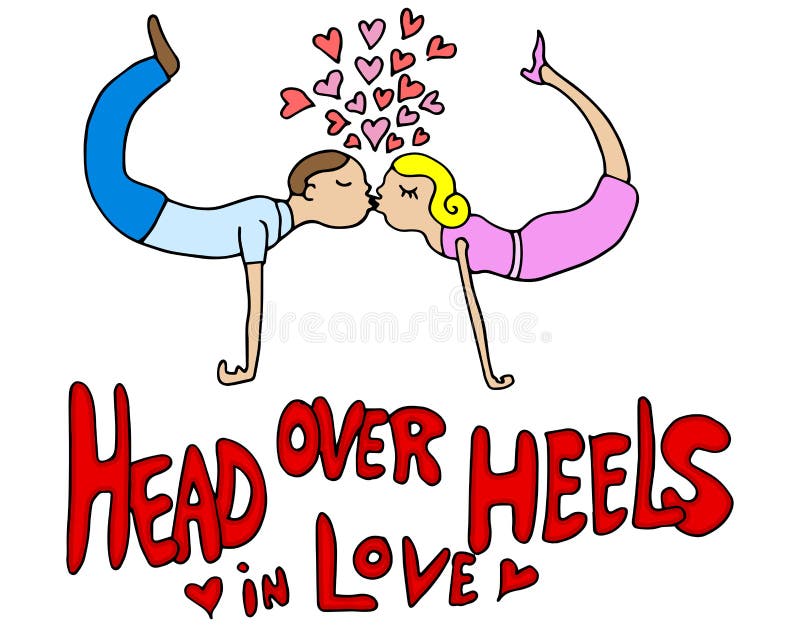 Head Over Heels Couple in Love Stock Vector - Illustration of clip, clipart: 66910698 Head Over Heels Couple in Love Stock Vector - Illustration of clip, clipart: 66910698