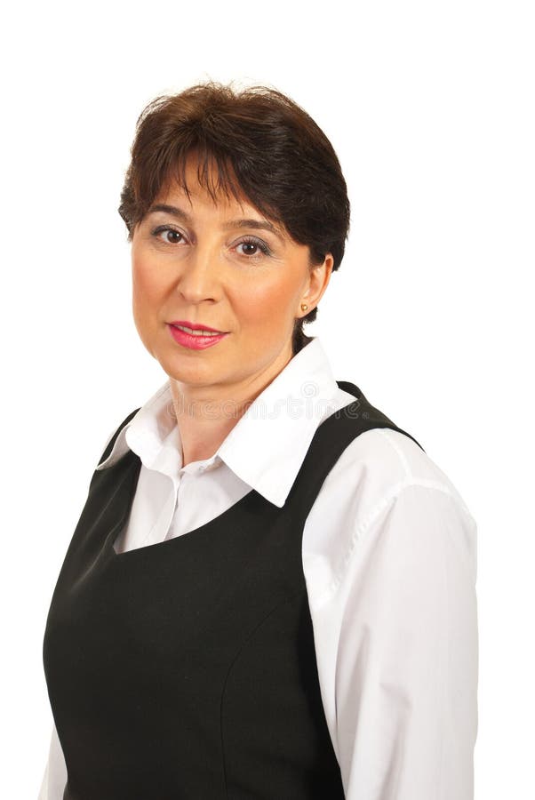 Head shot of mature executive woman