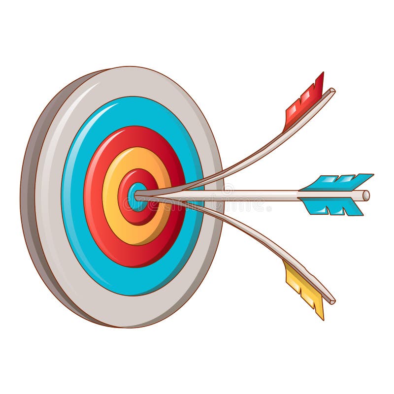 Head shot target icon, cartoon style royalty free illustration Head shot target icon, cartoon style royalty free illustration