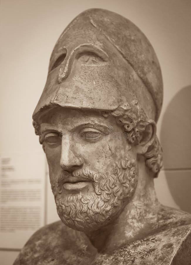 Head and Shoulders Detail of the Ancient Sculpture Stock Photo Image