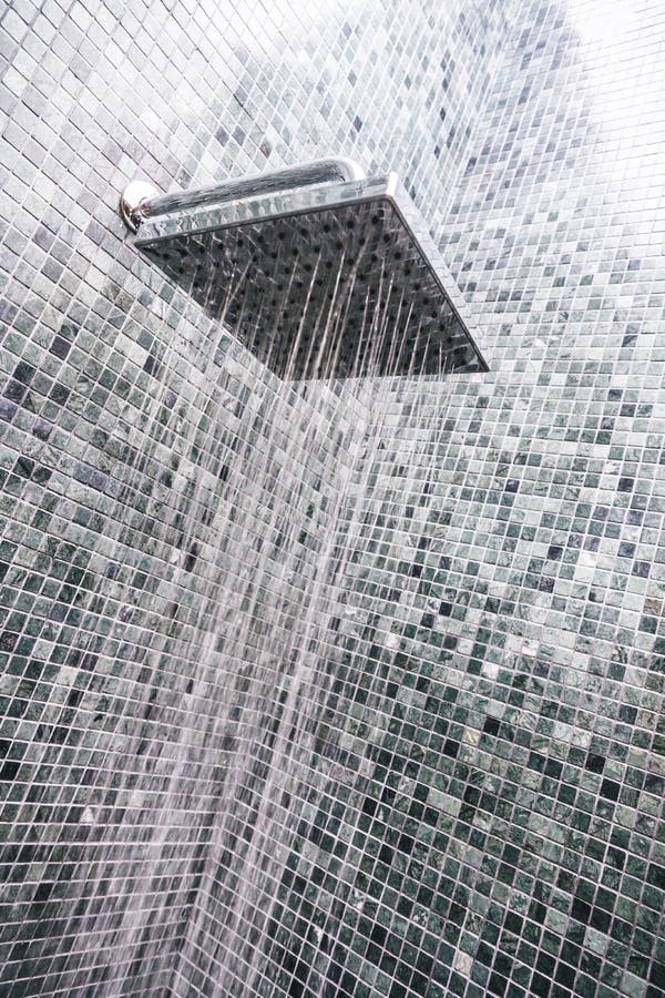 Head Shower with Water Drop Stock Image Image of water, interior