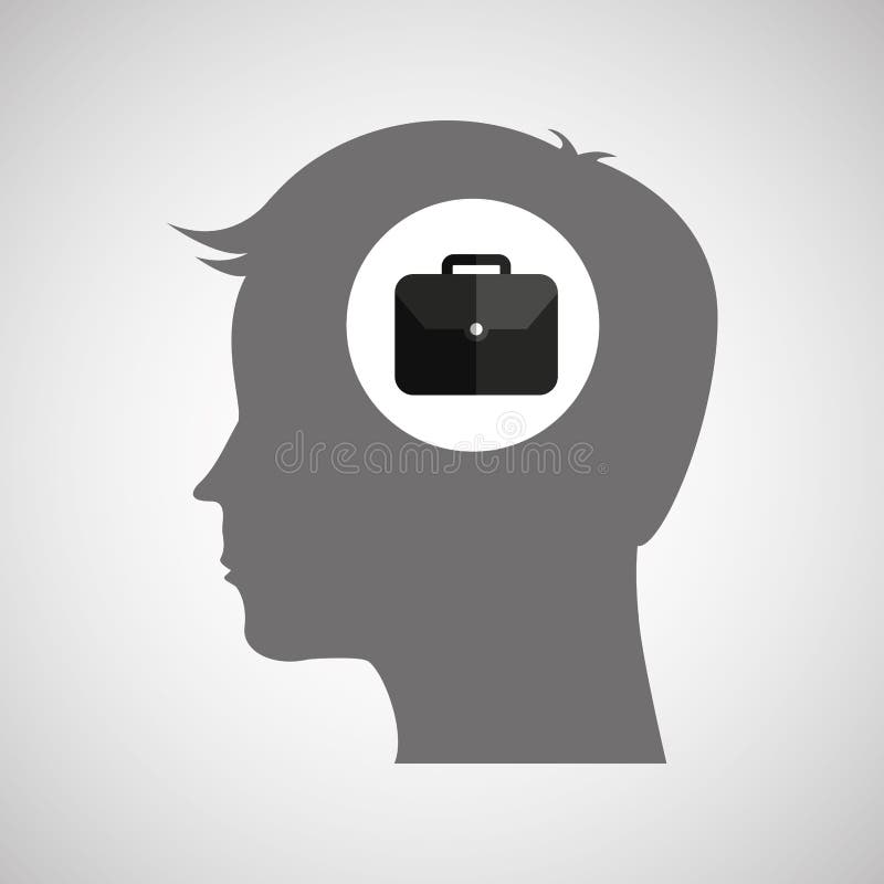 Head thinking design stock illustration. Illustration of difference