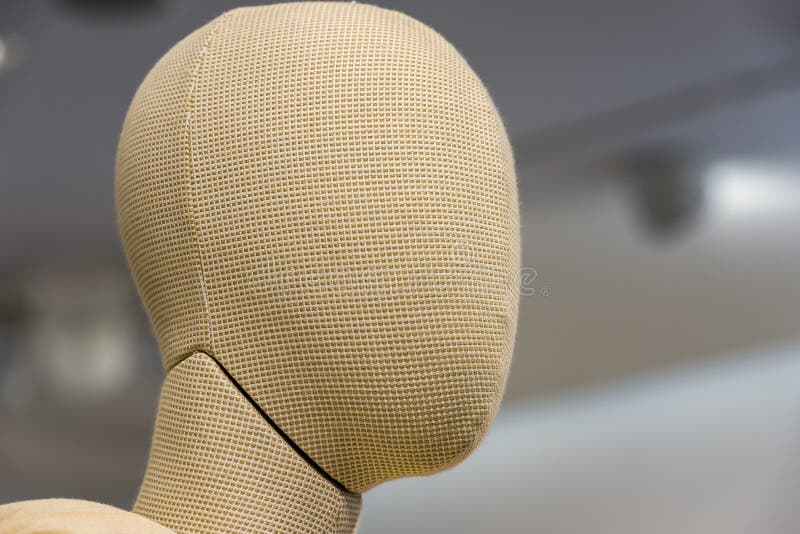 Mannequin head Head of a white mannequin at store background royalty free stock photography