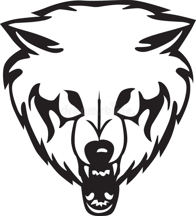 Wolf head logo or icon stock vector. Illustration of insignia - 45627358