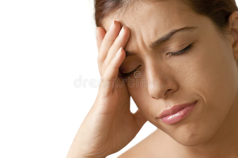Photo of a girl suffering alzheimer, memory lose, headache or having some pain. Her mouth, eyes and forehead reflects her pain because of corona virus. Problem wrinkle stock images, royalty-free photos and pictures