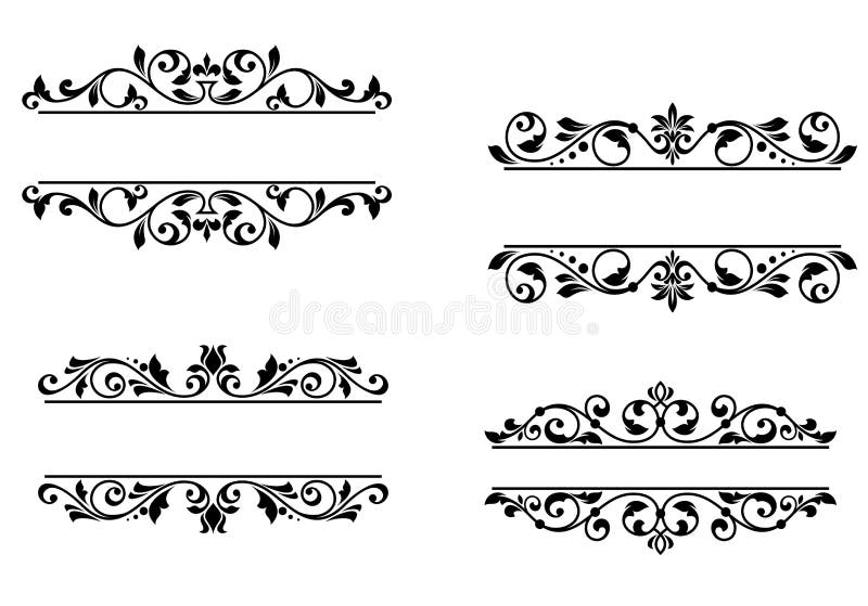 Header frame with retro floral stock illustration Header frame with retro floral stock illustration