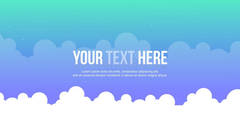 Header website cloud style design royalty free illustration