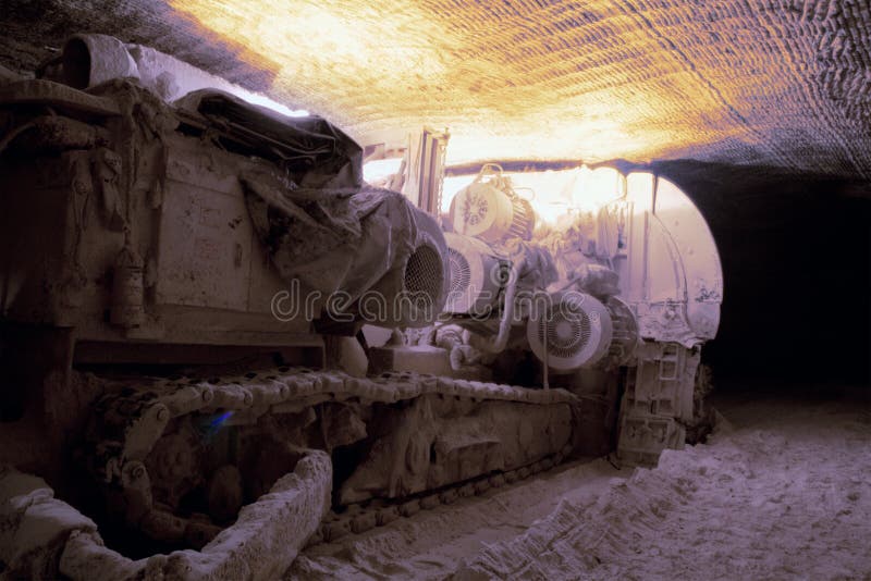 Heading Machine in Underground Salt Mine Stock Image Image of dust