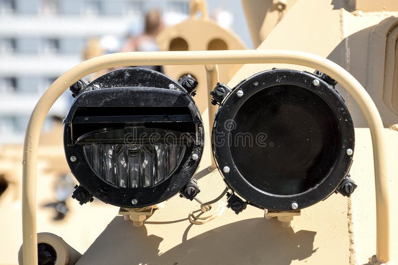 Headlamp Of Military Vehicle Stock Image Image of reflected, army 80065245