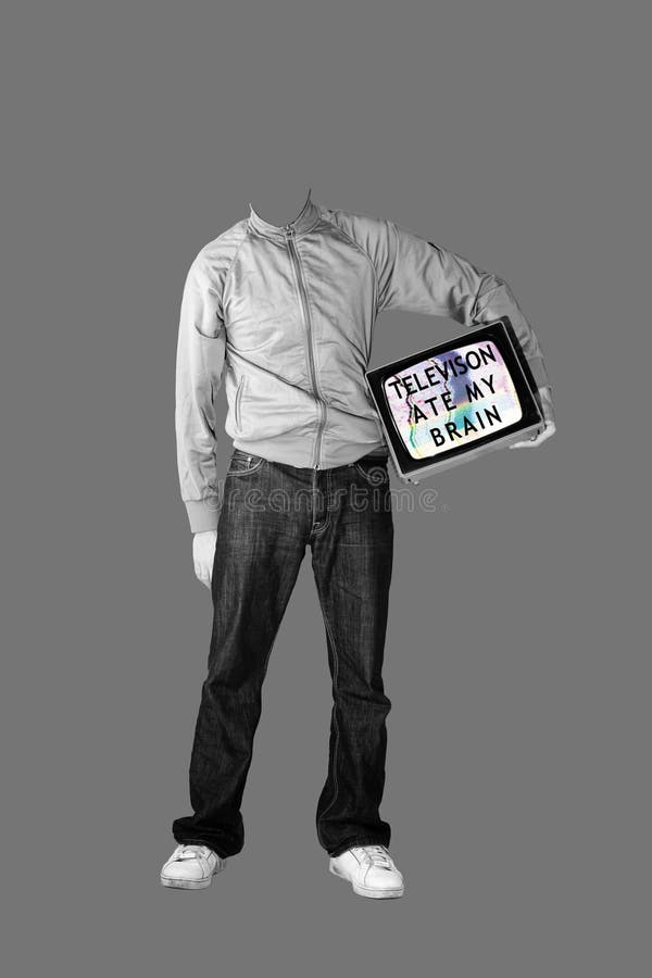 Headless man stock photo. Image of electric, grunge, crackle 4201802