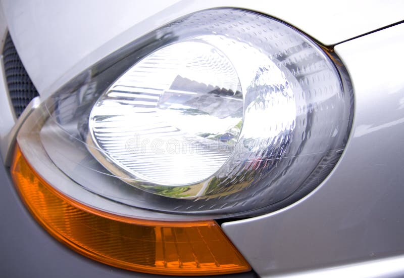Headlight stock image. Image of glass, mirror, plastic 14366411