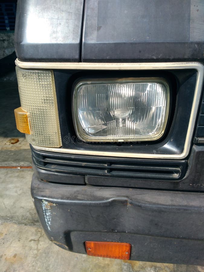 Headlights and bumper stock image. Image of closeup 227153475