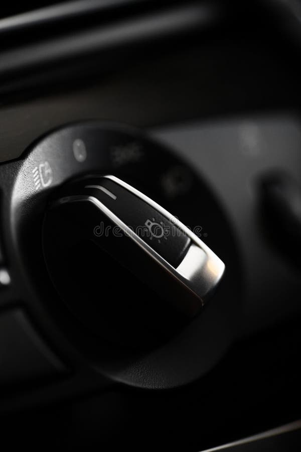 Headlights button stock photo. Image of modern, panel 40587176