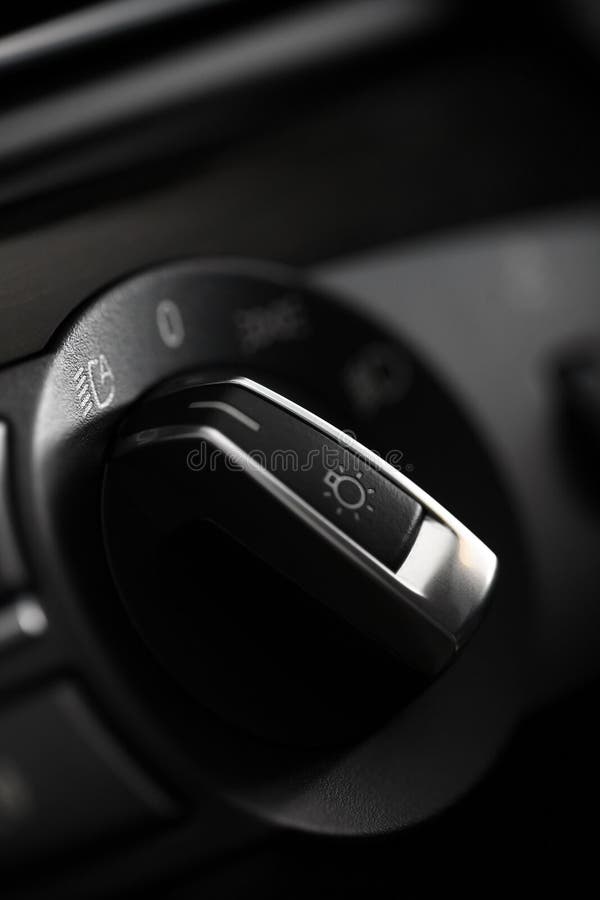 Headlights button stock photo. Image of modern, panel 40587176